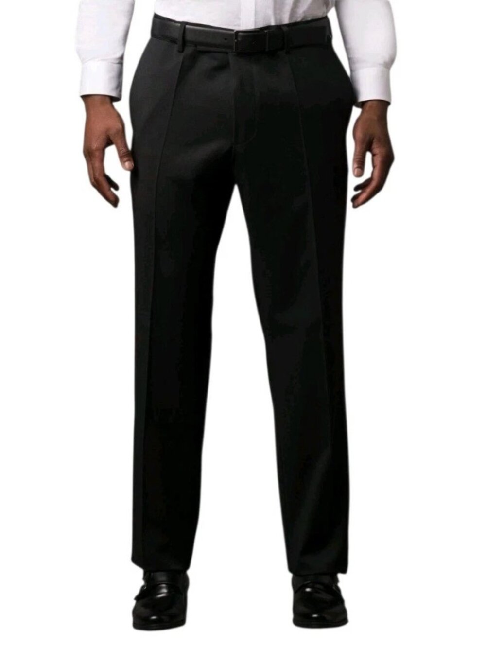 Hugo Boss Mens Pants Size 40 x 30 Black Wool Pasolini Movie Comfort Trouser